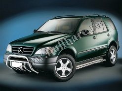 Bullbar inox Mercedes ML W163 '97-'05, cod model B027 (3) Bullbar inox Mercedes ML W163 '97-'05, praguri inox Mercedes ML W163 '97-'05, praguri aluminiu Mercedes ML W163 '97-'05, scut metalic motor Mercedes ML W163...